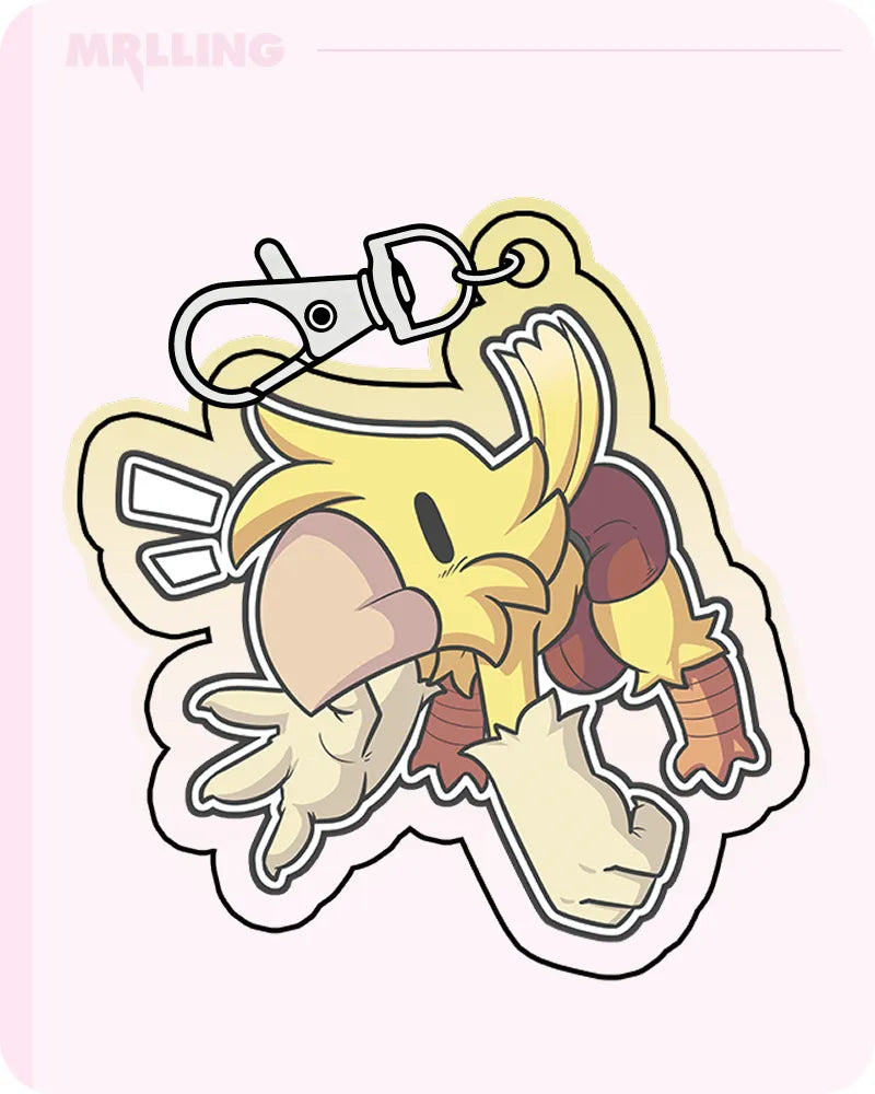 buddycanary x MRL Cute Keychain | Bird Furry Acrylic Keychain