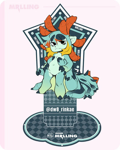 dw8_rinkae x MRL Hickory Horned Devil Anime Acrylic Stand Display