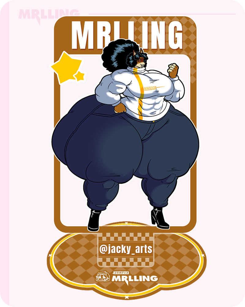 @jacky_arts x MRL Furry Male Basenji Venus Anime Acrylic Stand