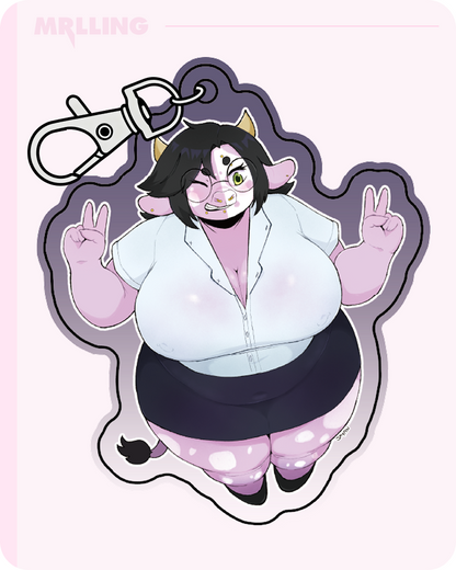 MRL x jaypixii Limited Edition Anime Cow Girl Keychain