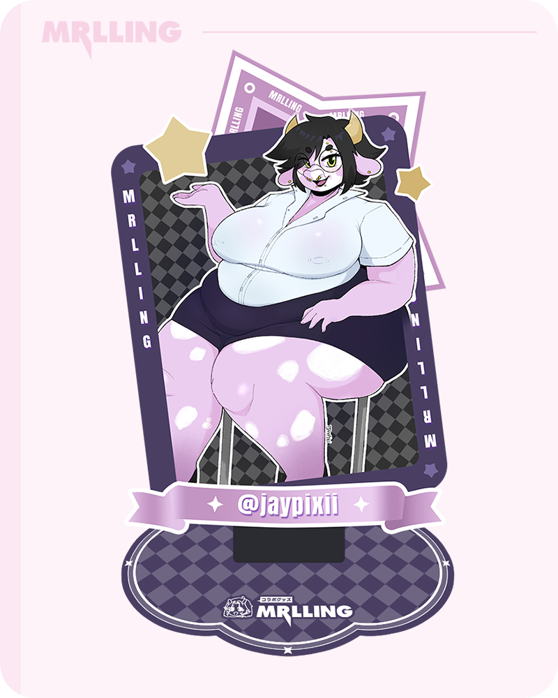 Jaypixii x MRL Anime Cow Girl Acrylic Stand – Limited Edition Collectible
