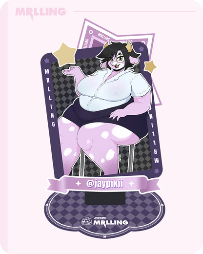 Jaypixii x MRL Anime Cow Girl Acrylic Stand – Limited Edition Collectible