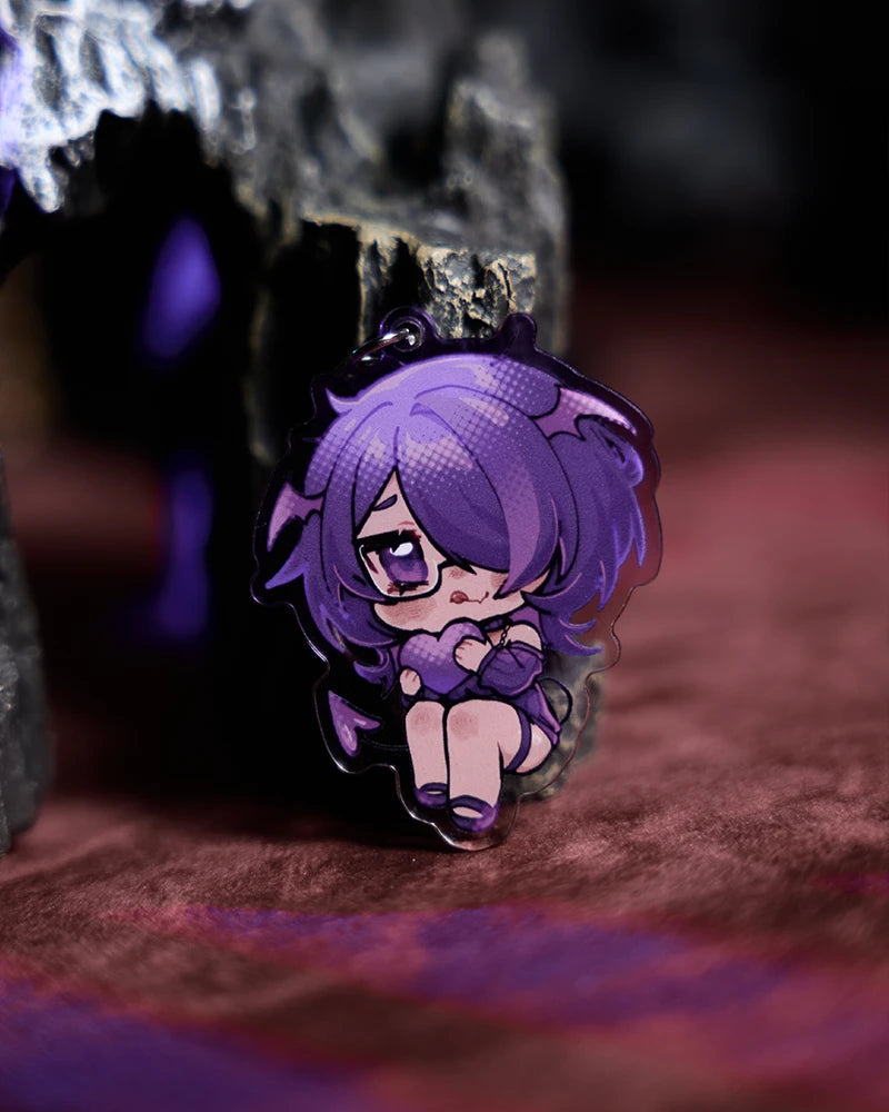 MRL x osiimiartist Cute Demon Girl Anime Keychain