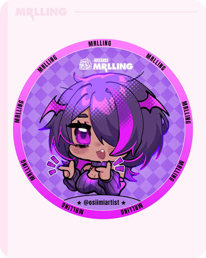 MRL x osiimiartist Hot Demon Girl Pinback Button