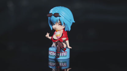 Nyakumi Akeno X MRLLING Chibi Figure WIth Catbro