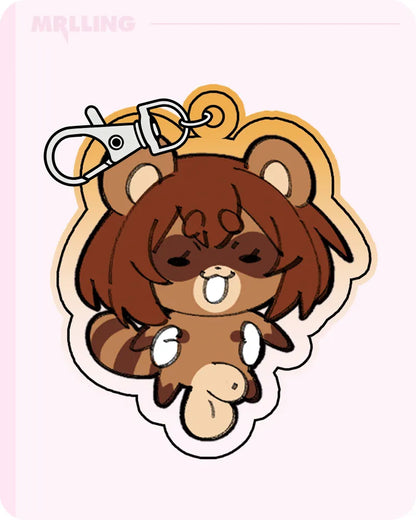 Mino the tanuki Furry Cute Keychain | @thehelmet_guy x MRL Collab