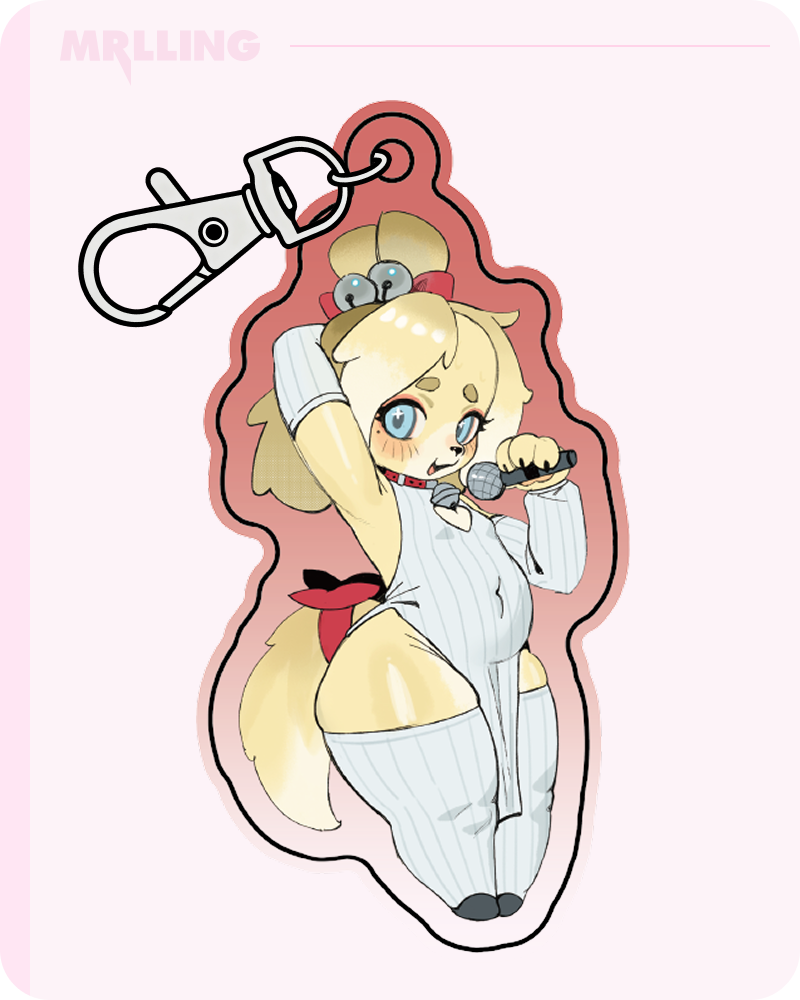 Chibi Dog Acrylic Keychain – MRL × Artist Collaboration